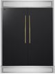 FORNO® Maderno Series Alta Qualita 60" 27.2 Cu. Ft. Black and Antique Brass Built In Convertible Side-by-Side Refrigerator-0