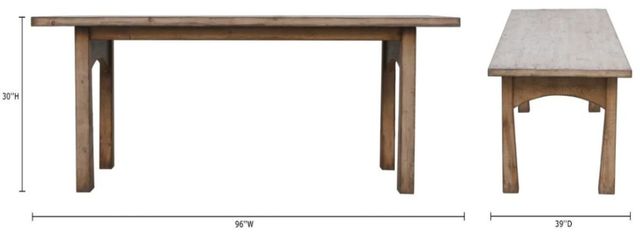 Nest Home Collections Cannon Falls Old Wood 96" Rectangular Dining Table-3