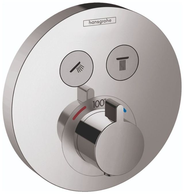Hansgrohe ShowerSelect S Chrome Thermostatic Trim with Two Functions-0