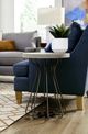 Hammary® Creston Brielle Natural Gray Round Accent Table with Silver Base-1