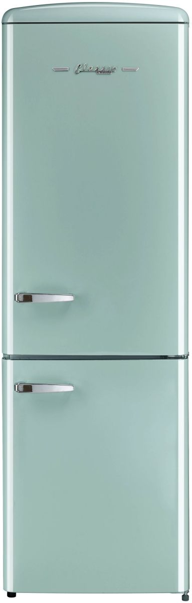 Unique® Appliances Classic Retro 12.0 Cu. Ft. Ocean Mist Turquoise Bottom Freezer Refrigerator-0
