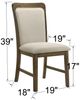 Crown Mark Broadmoor Beige/Brown Dining Side Chair-2