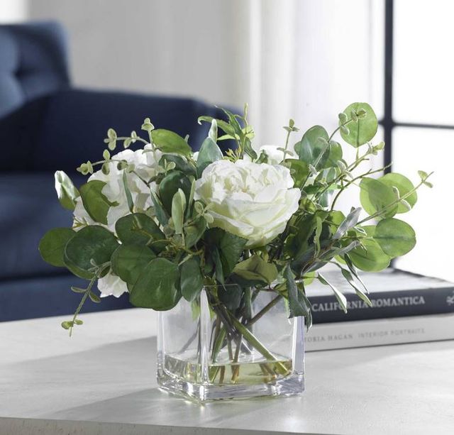 Uttermost® Rosewood Cream/Green Garden Bouquet Artificial Foliage-1