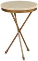 Century® Grand Tour Furniture Faux Shagreen Top Accessory Table with Bronze Base-2