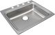 Elkay Lustertone® Classic Lustrous Satin 25" x 22" x 5-1/2" 4-Hole Single Bowl Drop-In ADA Sink-0