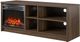 Ameriwood Home Noble Walnut 55" Electric Fireplace Media Console-5