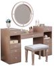 Furniture of America® Yasmine 3-Piece Light Gray/Tiffany Blush Vanity Set-0