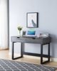 Brassex Inc. Grey/Black Lift Top Desk-2