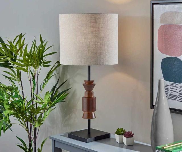 Adesso® Elton Black/Walnut Table Lamp-4