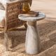 Classic Home Collins Light Gray 19" Outdoor Concrete Accent Table-1