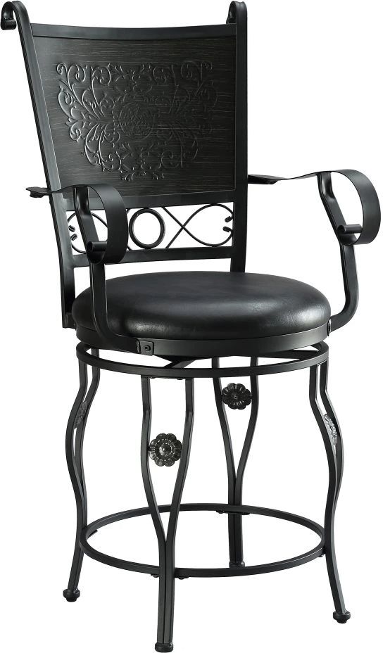 Powell® Lina Big and Tall Black Counter Stool-0