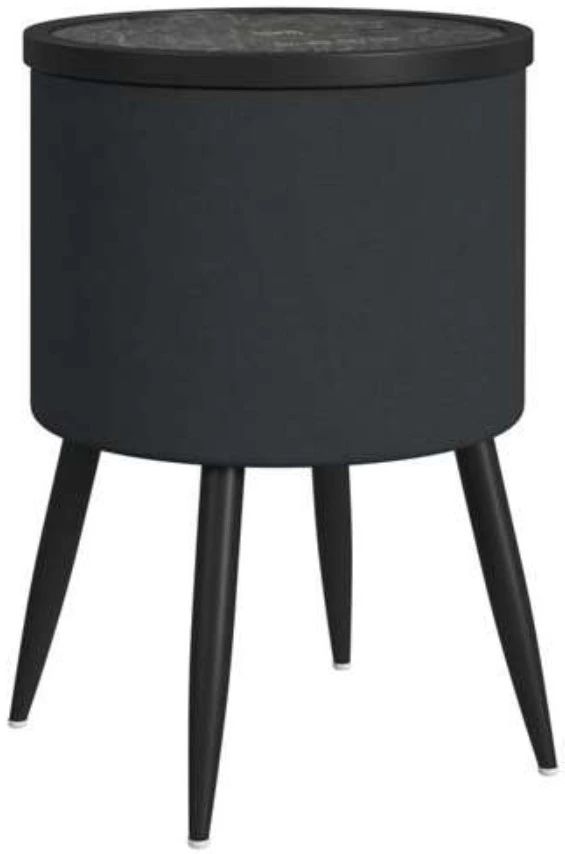 Elements International Halo Black Smart End Table-0