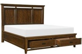 Mazin Furniture Frazier Park Brown Cherry Eastern King Bed-2