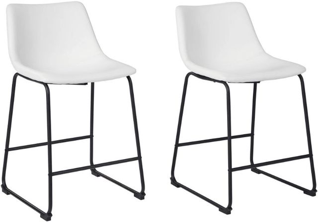 Signature Design by Ashley® Centiar White Counter Stool-3