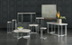 Hooker® Furniture Melange Marin Tumbled White Onyx Top Drink Table with Pewter Base-1