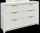 Elements International Denmark 2-Piece White Dresser and Mirror Set -1