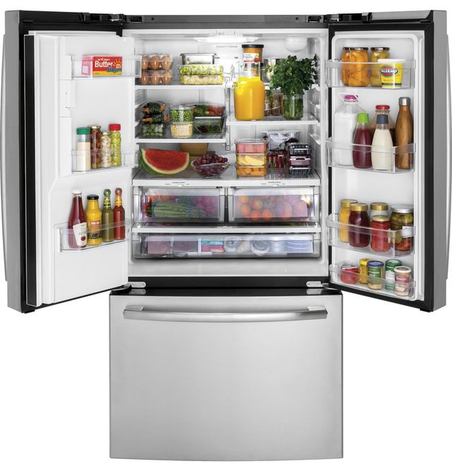 Crosley® (Built by GE) 25.6 Cu. Ft. Stainless Steel Freestanding Bottom Freezer Refrigerator-2