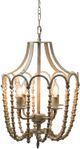 A & B Home Beige/White Chandelier-2