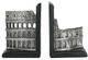 A & B Home Colosseum 2-Piece Black/Silver Bookend Set-0