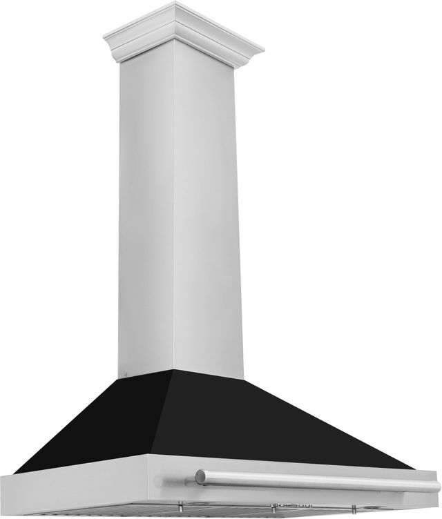 ZLINE 36" Black Matte Wall Mounted Range Hood-1