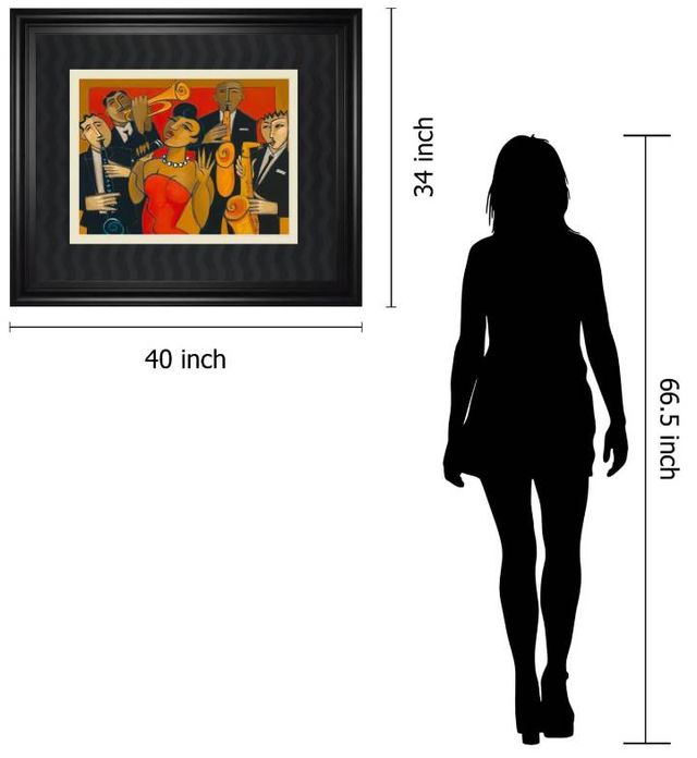 Classy Art The Diva and Her Horn Section by Marsha Hammel Wall Art-2