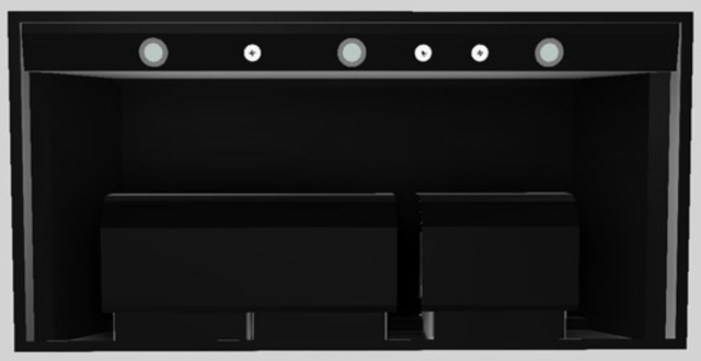 Vent-A-Hood® Designer Series 48" Black Wall Mounted Range Hood-3