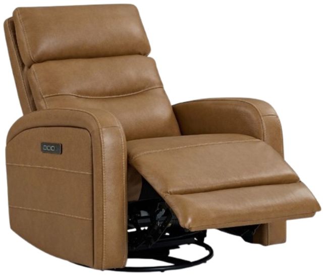 Liberty Furniture Rosslyn York Butternut Leather Power Swivel Glider Recliner-1