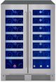 Zephyr Presrv™ 24" 5.2 Cu. Ft. Stainless Steel French Door Built-In or Freestanding Wine Cooler-0