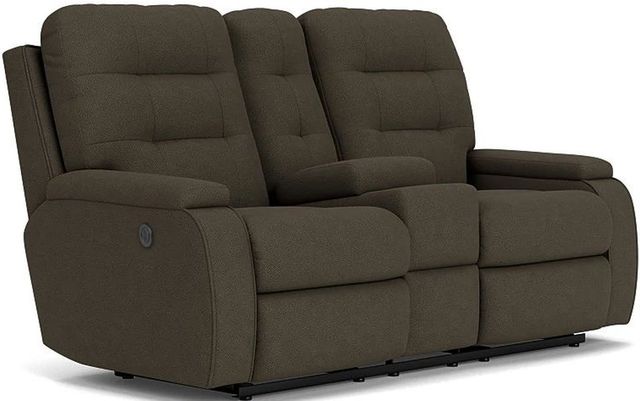 Flexsteel® Kerrie Power Reclining Loveseat with Console-0