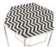 Zuo® Modern Forma Zebra Patten Side Table with Chrome Base -4