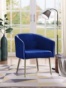 Mazin Furniture Nikki Navy Accent Chair-3
