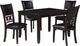 New Classic® Home Furnishings Gia 5-Piece Ebony Rectangular Dining Set-0