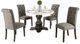 Furniture of America® Elfredo 5-Piece Antique Black/Gray/White Round Dining Table Set-0