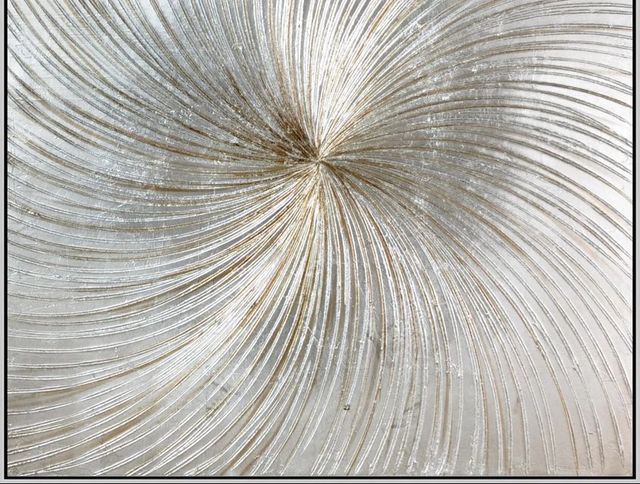 Classy Art Style 3 Hand Painted Textured Canvas with Foil Wall Art-1