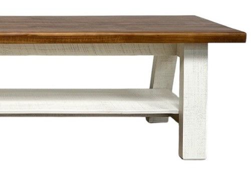Million Dollar Rustic White Bench-1