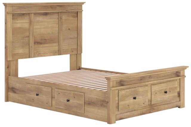 Signature Design by Ashley® Makidern Tan Full Panel Bed with 6-Drawer Storage-2