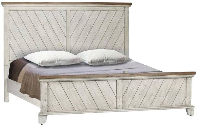 Steve Silver Co. Bear Creek 4-Piece White Smoke Queen Bedroom Set-2