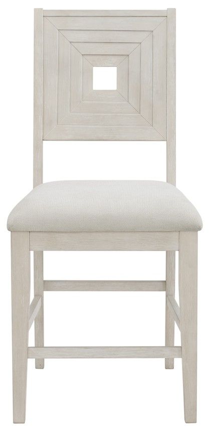 Elements International Avalanche 5-Piece Antique White Counter Dining Set-4
