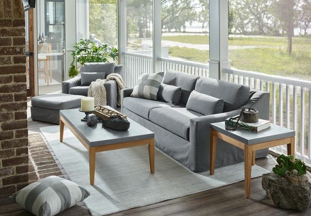 Universal Explore Home™ Customizable Coastal Living Outdoor Brooke Fabric 84" Sofa-1