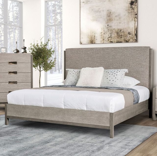 Furniture of America® Gristalt 4-Piece Stone Gray Queen Bedroom Set-1