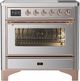 Ilve® Majestic III 36" Stainless Steel Pro Style Induction Range with Triple Glass Door and Copper Trim-0