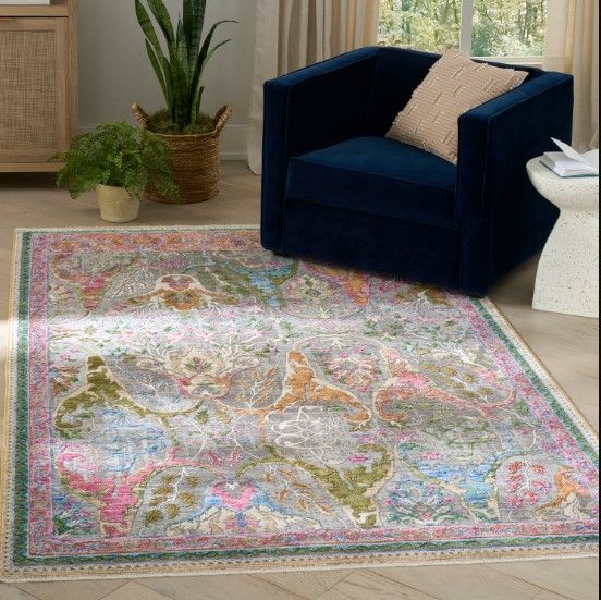 Nourison Home™ Vintage Harmony Pink 5'x8' Style 3 Area Rug-4