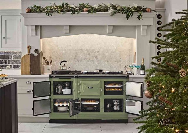 AGA™ eR7 Classic Cast Iron 60" Olivine Pro Style Induction Range-1