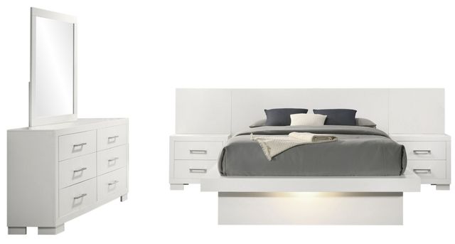 Coaster® Jessica 5-Piece Snow White Queen LED Panel Bedroom Set-0