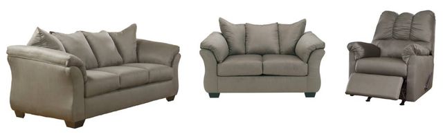 Signature Design by Ashley® Darcy 3-Piece Cobblestone Living Room Seating Set with Rocker Recliner-0