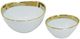 A & B Home 2-Piece Gold/White Ceramic Bowl Set-5