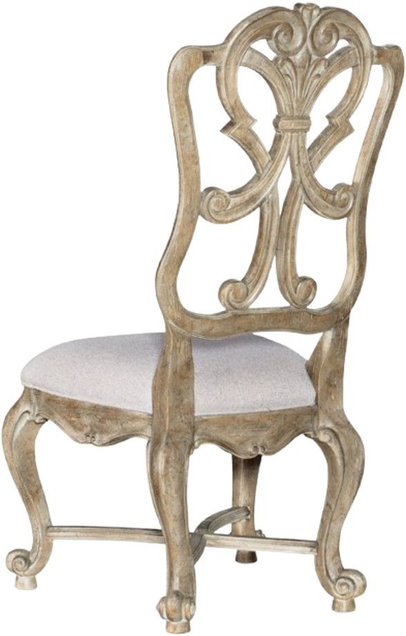 Hooker® Furniture Castella Antique Slate/Natural Tan Wood Back Dining Side Chair-2