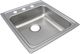 Elkay Lustertone® Classic Lustrous Satin 19-1/2" x 22" x 6-1/2" 3-Hole Single Bowl Drop-In ADA Sink-0