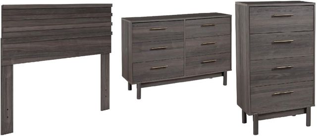 Signature Design by Ashley® Brymont 3-Piece Dark Gray Full Panel Headboard Youth Bed Set-0
