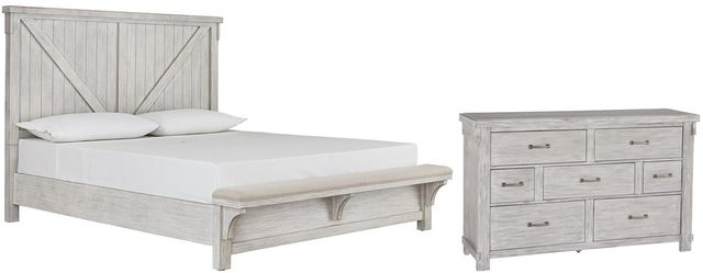 Signature Design by Ashley® Brashland 2-Piece White Queen Panel Bed Set-0